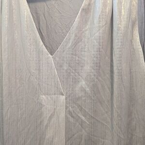 Sleeveless silver top